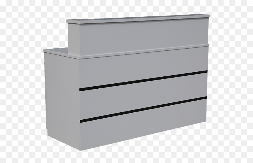 Modern Style Spa Salon Reception Desk- Black/white - Chest Of Drawers, HD Png Download - reception desk png