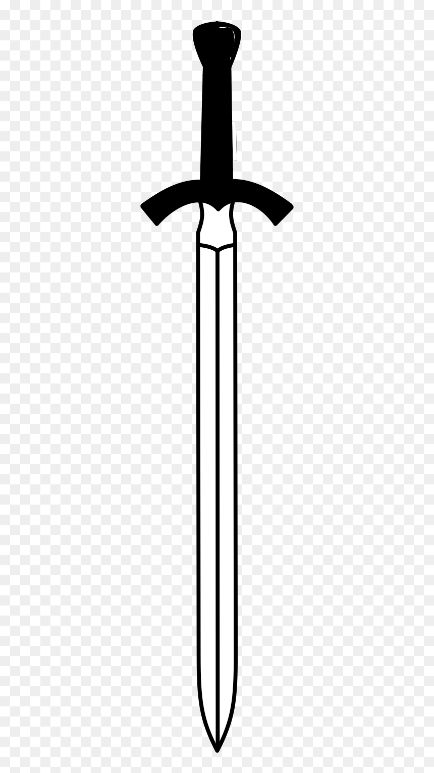 Sword Black And White, HD Png Download - vhv