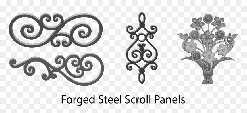 Wrought Iron Png, Transparent Png - decorative scrolls png