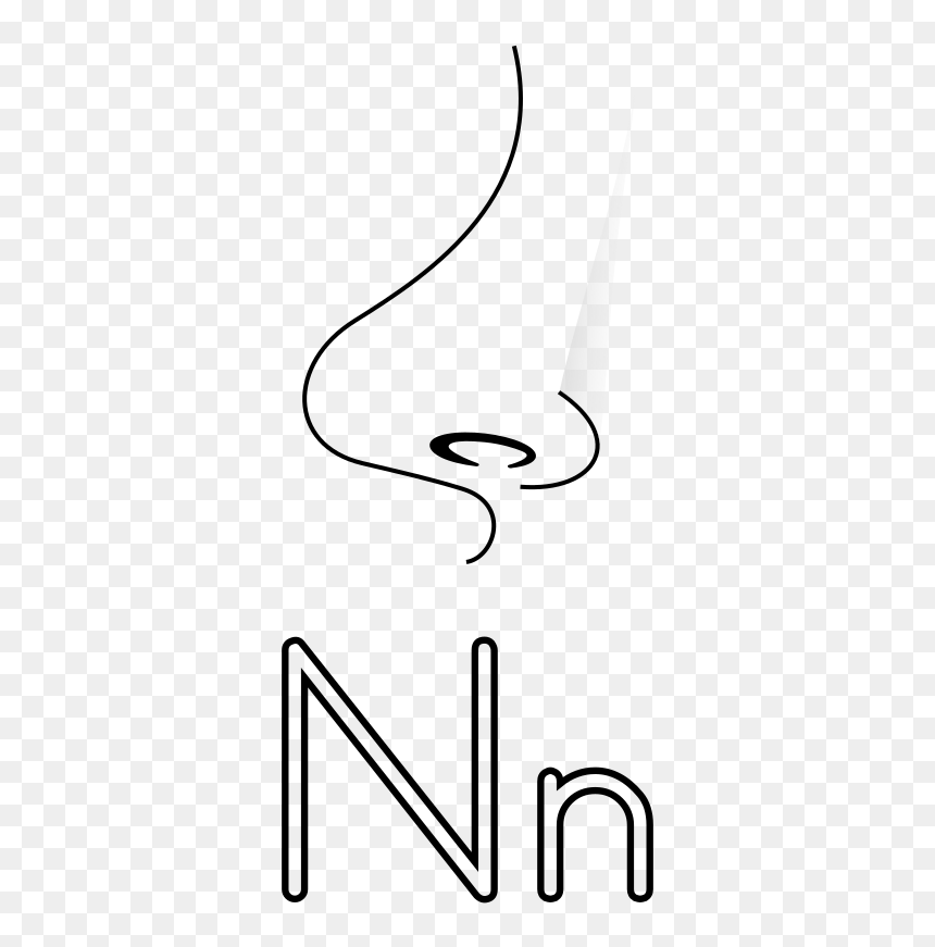 Letra N De Nariz Para Colorear, HD Png Download - nariz png