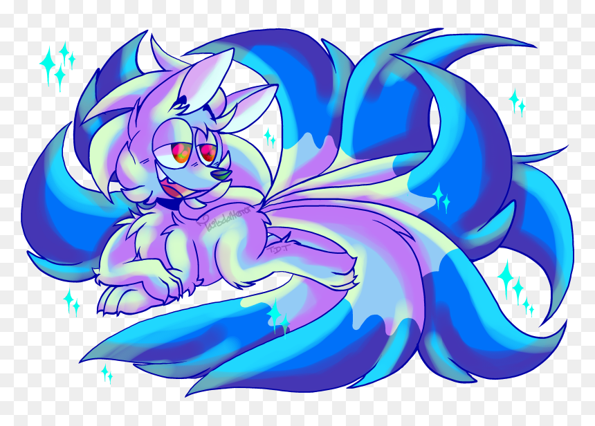 Shiny Ninetales - Cartoon, HD Png Download - ninetales png
