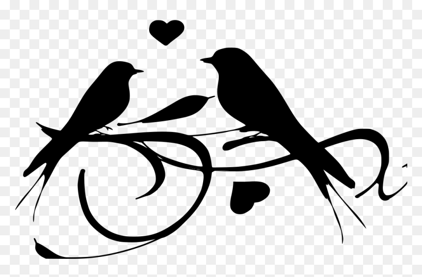 Love Birds Nest Drawing, HD Png Download - decorative scrolls png