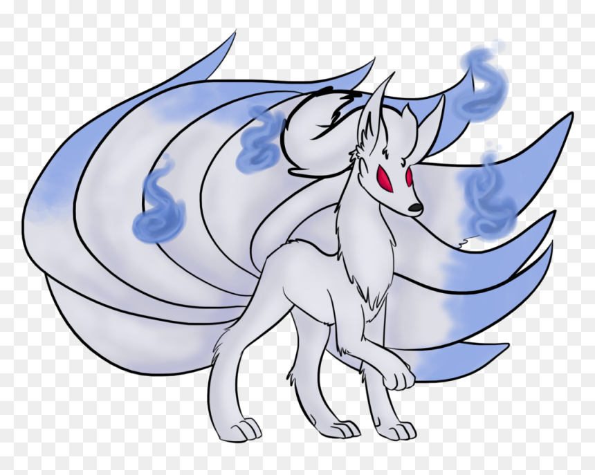 Shiny Ninetales - Cartoon, HD Png Download - ninetales png