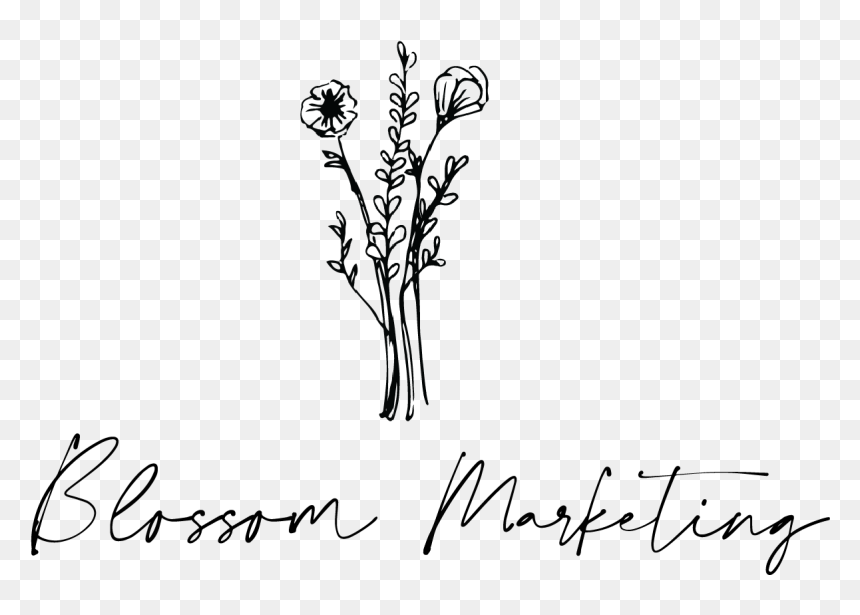 Blossom Smm Logo New Font-01, HD Png Download - floral lines png