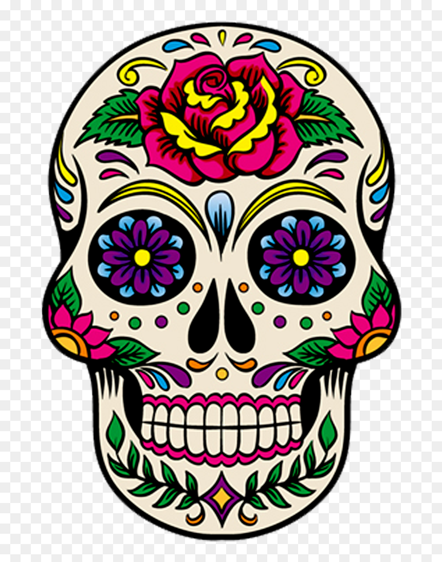 Thumb Image - Day Of The Dead Skull Drawings, HD Png Download - caveira png