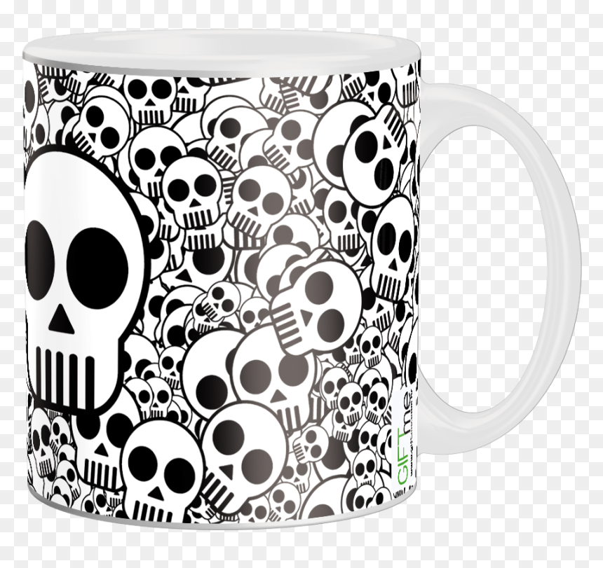 Caneca Personalizada Caveira , Png Download - Art Black And White For Iphone, Transparent Png - caveira png