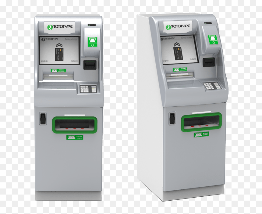 Self Service Kiosk For Deposit And Print Statement - Automated Teller Machine, HD Png Download - kiosk png