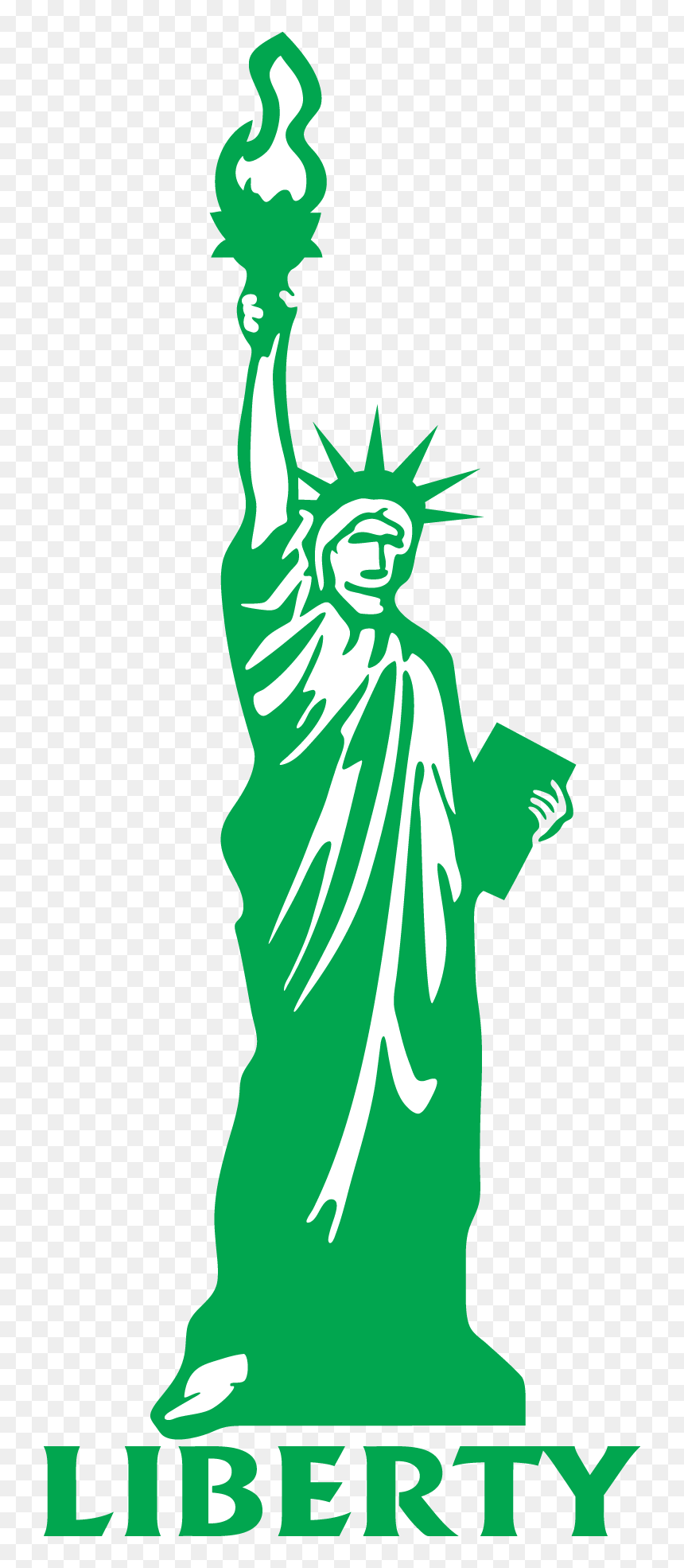 Liberty Drawing Page - Clip Art Liberty Statue, HD Png Download - statue of liberty torch png