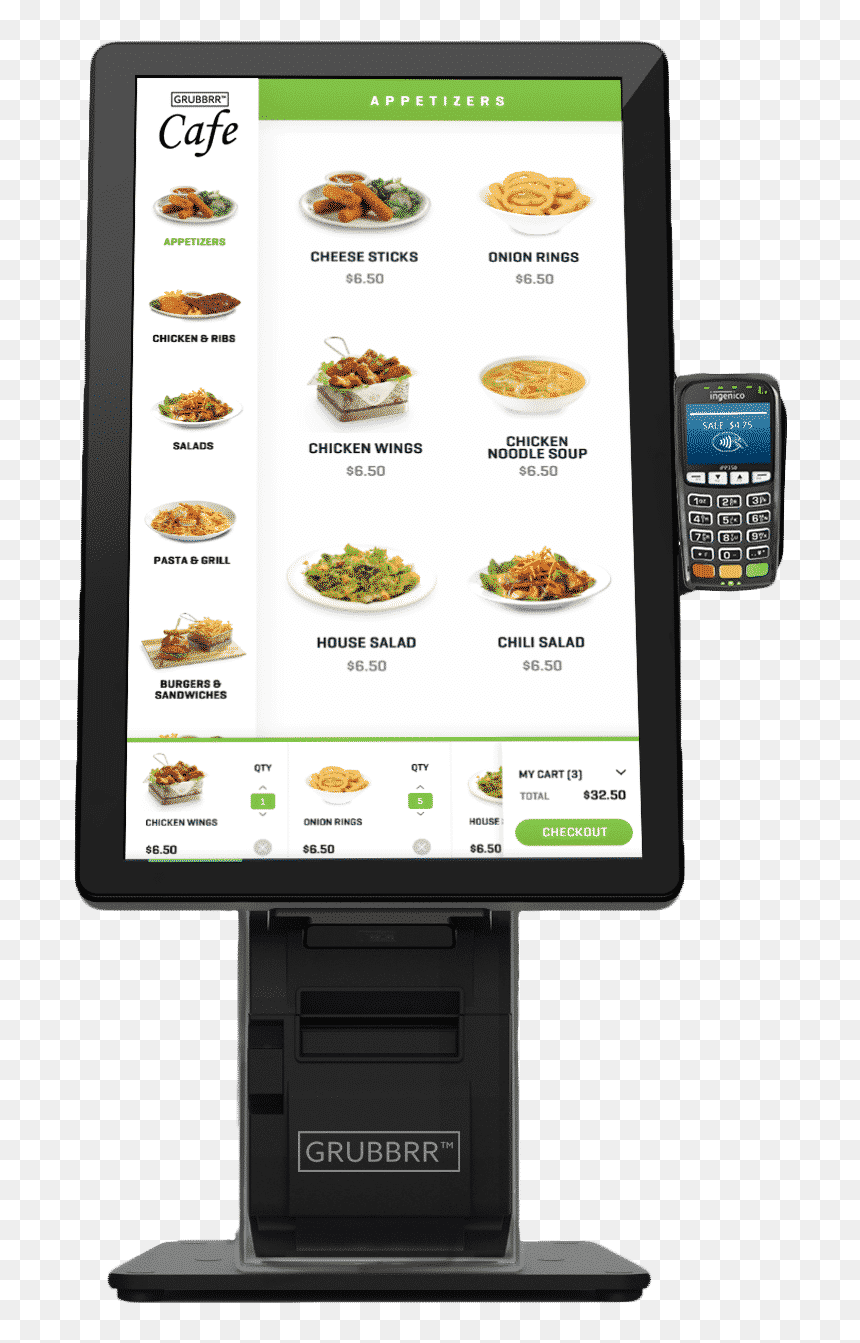 Self Service Kiosk Machine Pos - Grubbrr Kiosk, HD Png Download - kiosk png