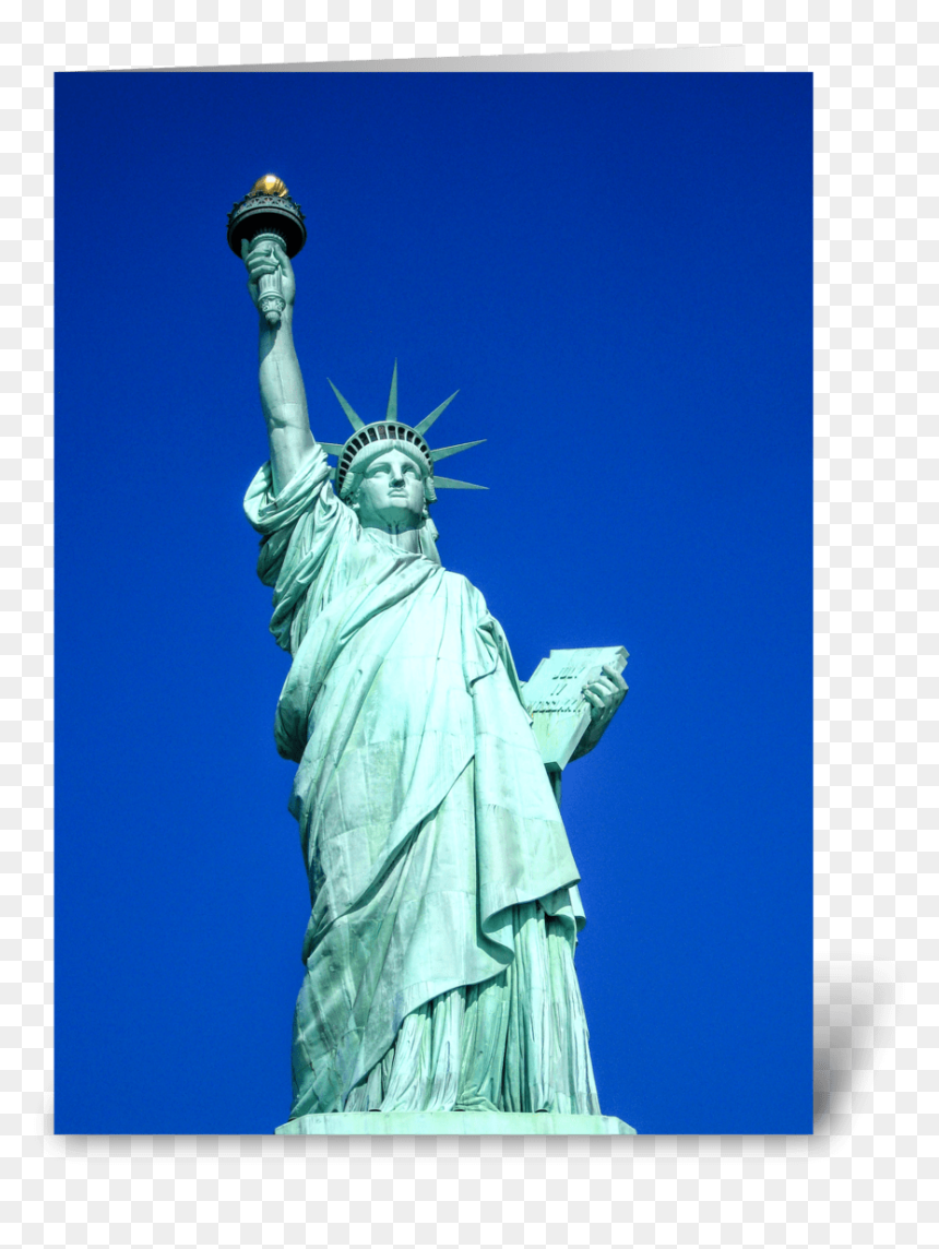 Statue Of Liberty Greeting Card - Statue Of Liberty, HD Png Download - statue of liberty torch png