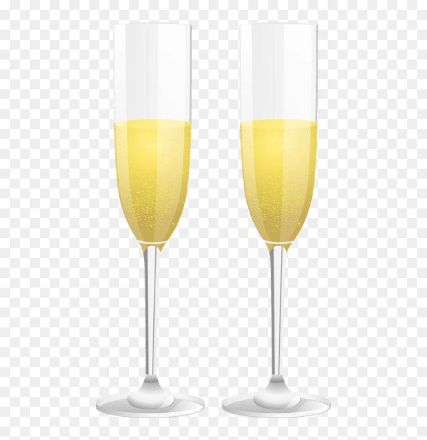 Free Png Download Two Champagne Glasses Png Images - Champagne Stemware, Transparent Png - champagne flute png