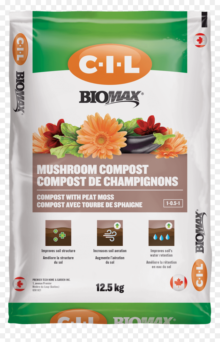 Cil Biomax Mushroom Compost 1 - Cil Mushroom Compost, HD Png Download - compost png