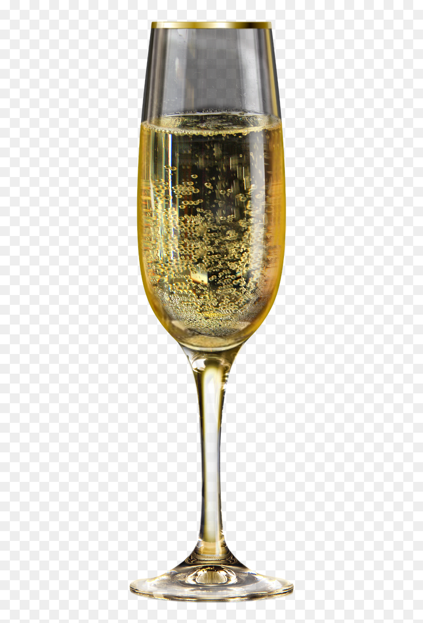 Champagne New Year"s Day Light Champagne Free Photo - Champagne Bubbles In Glass, HD Png Download - champagne flute png