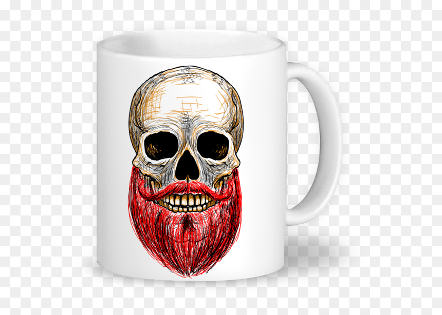 Caneca Caveira Barbada De Weber Bagettina , Png Download - Camisas Estampadas Masculinas Plus Size, Transparent Png - caveira png