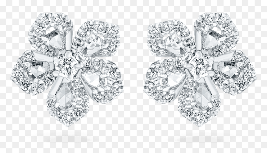 Oval Cut Diamond Halo Stud Earrings, HD Png Download - earing png