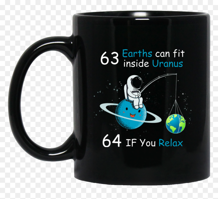 63 Earths Can Fit Inside Uranus Coffee Mugs - Rainbow Music Background Heart, HD Png Download - mugs png