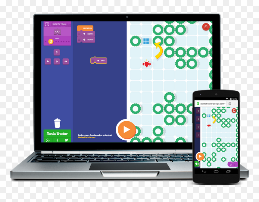 Santa Tracker - Pixel Laptop Art Png, Transparent Png - ho ho ho png