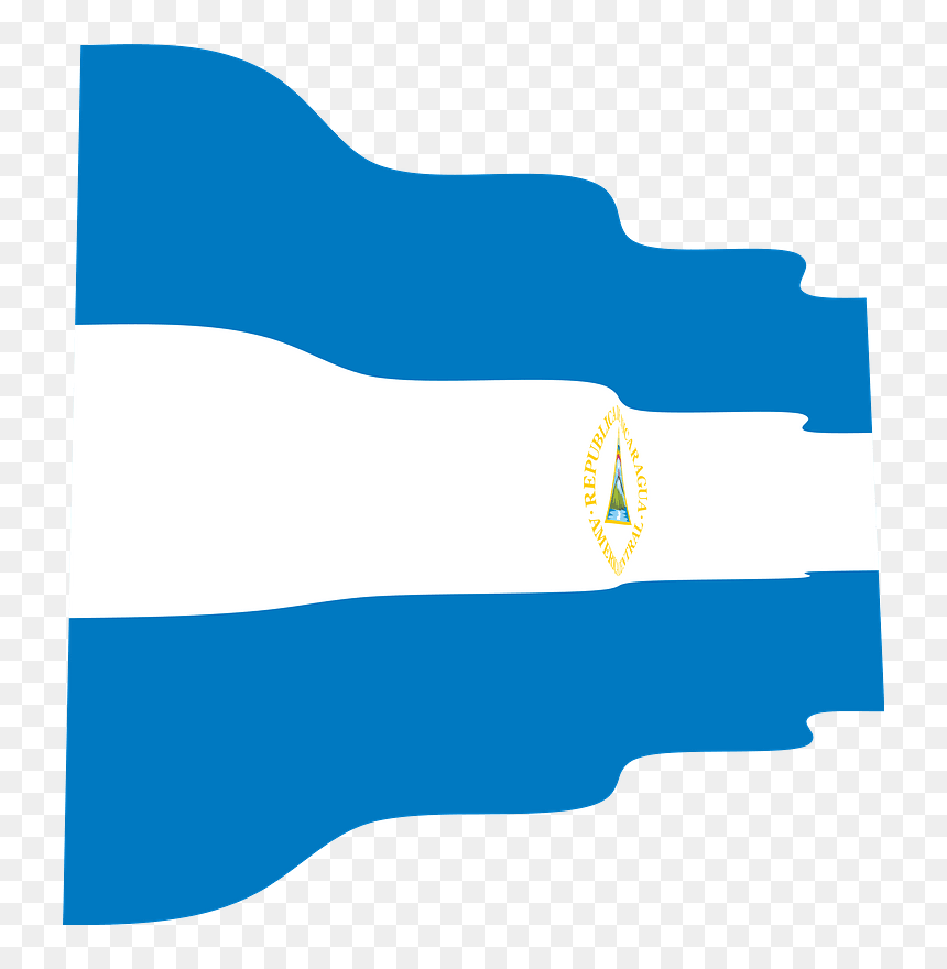 Nicaragua Wavy Flag Clipart - Flag, HD Png Download - nicaragua flag png