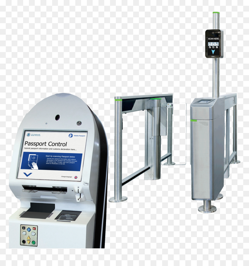Airport Passport Kiosk Scanner, HD Png Download - kiosk png