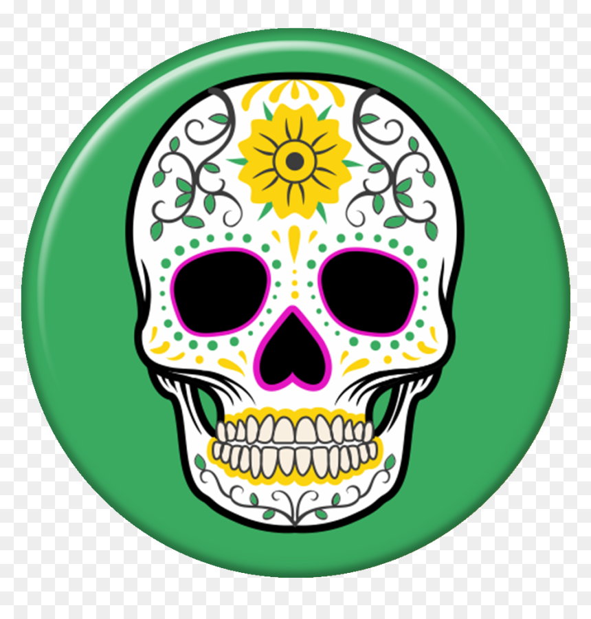 Caveira Com Girassol, HD Png Download - caveira png