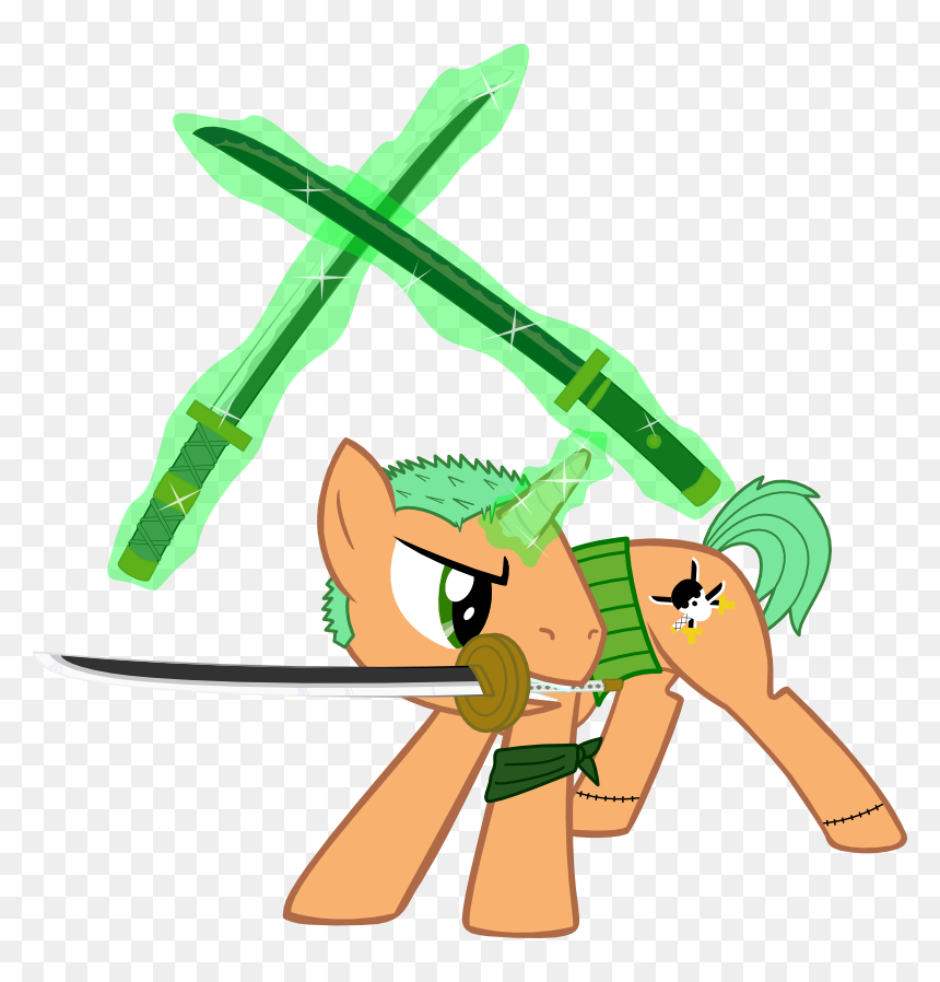 My Little One Piece - One Piece My Little Pony, HD Png Download - roronoa zoro png