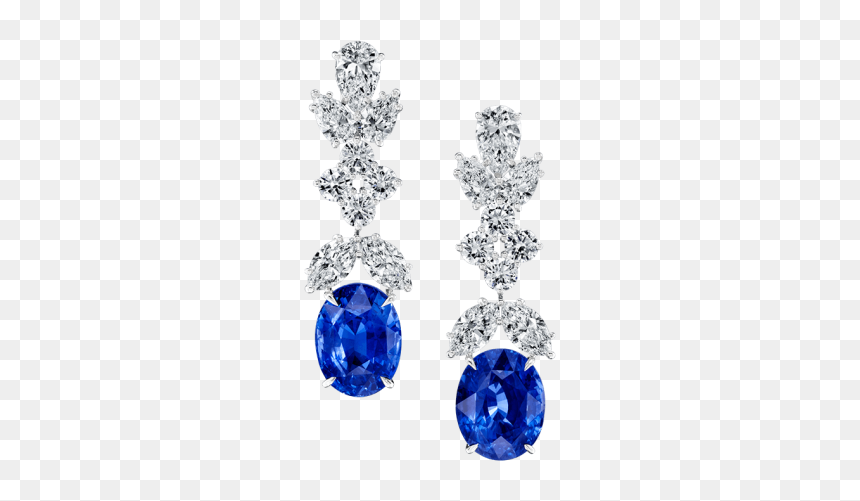 Harry Winston Oval Earrings, HD Png Download - earing png