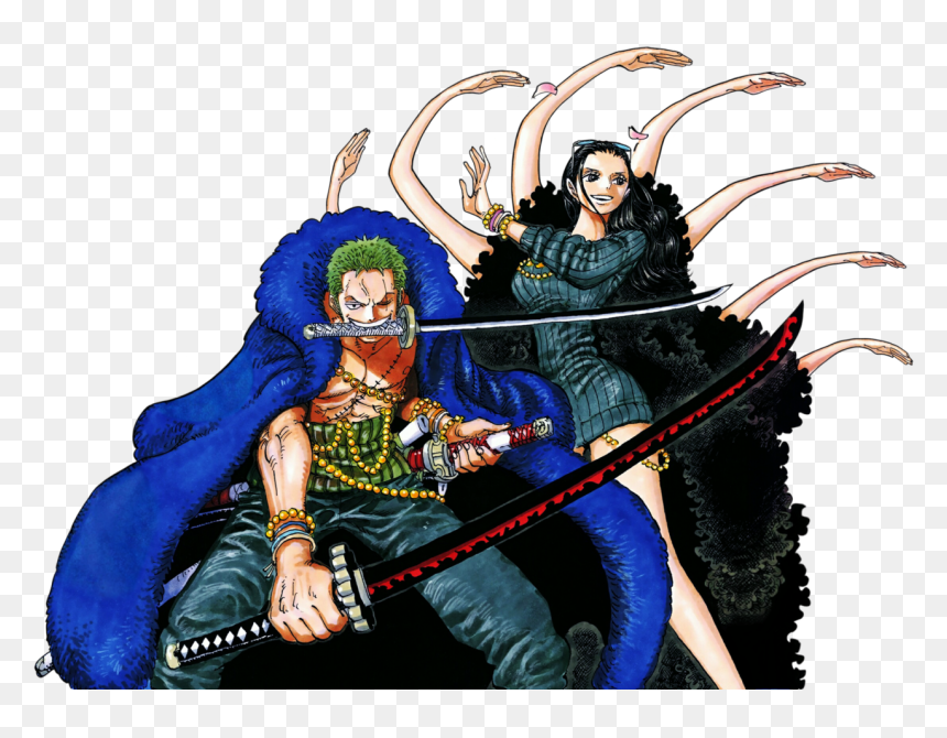 Nico Robin Zoro Brook, HD Png Download - roronoa zoro png