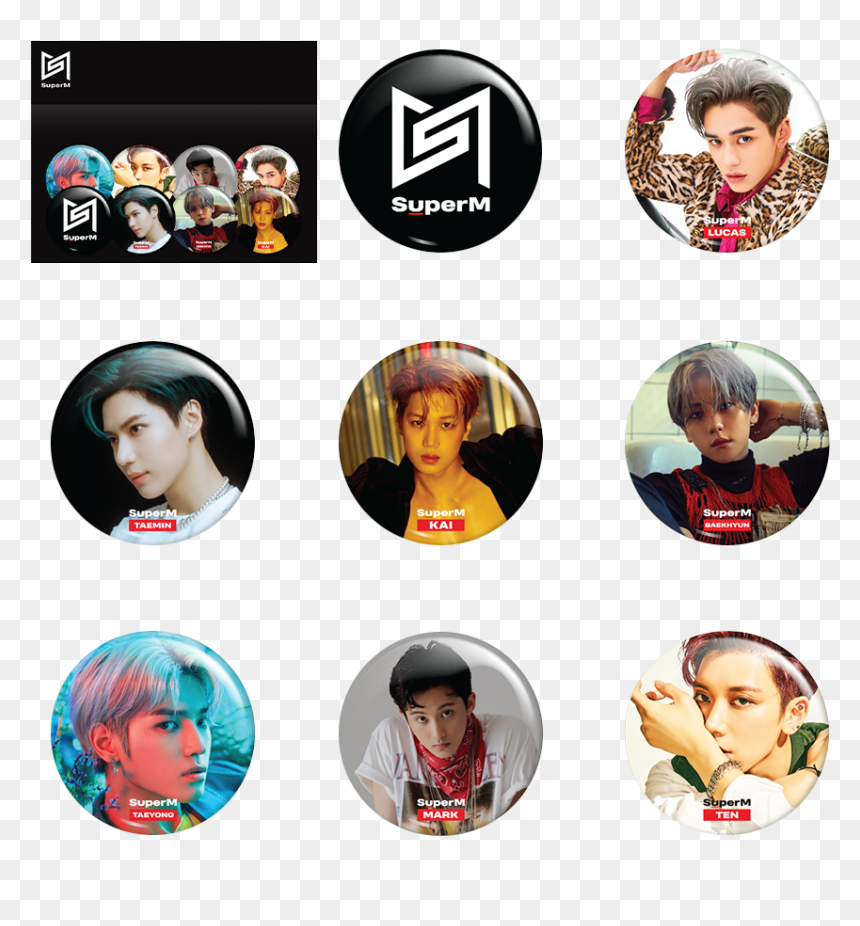 Super M Button Set, HD Png Download - taemin png