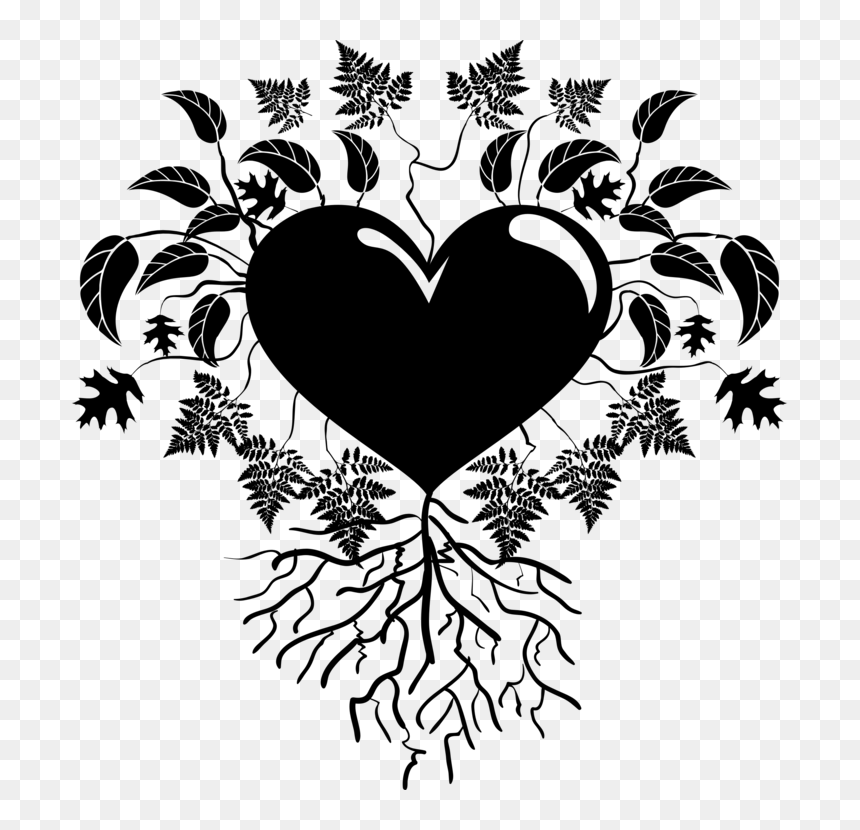 Heart,plant,stencil, HD Png Download - cactus drawing png