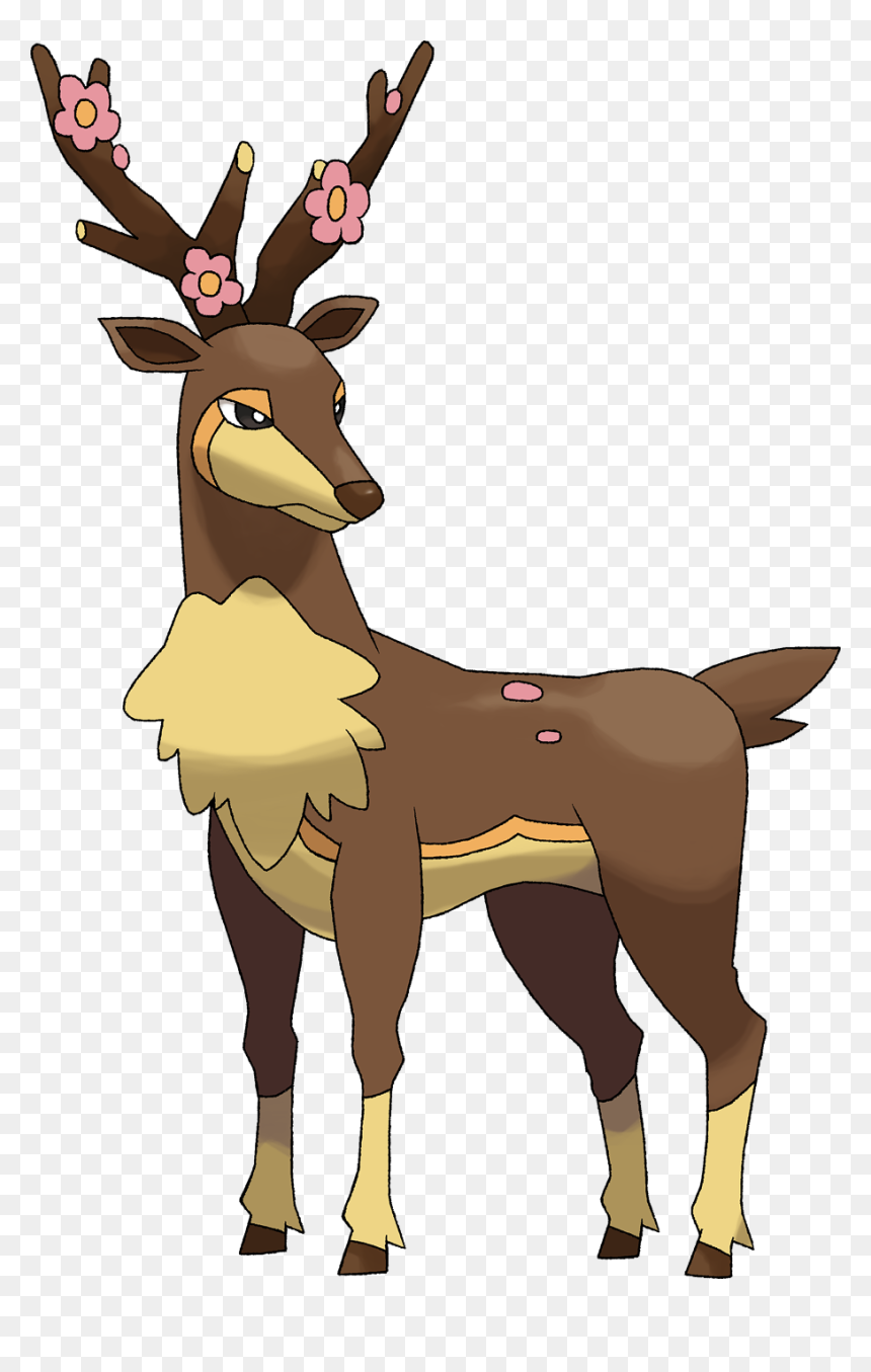 Deer Clipart Pokemon Black & White Deerling Sawsbuck - Sawsbuck Png, Transparent Png - deer clipart png