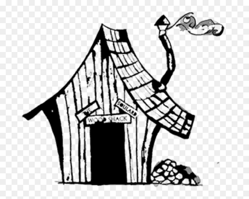 Turkey Slice Black & White Clipart Picture Free Stock - Wood Shack Clipart, HD Png Download - wood slice png
