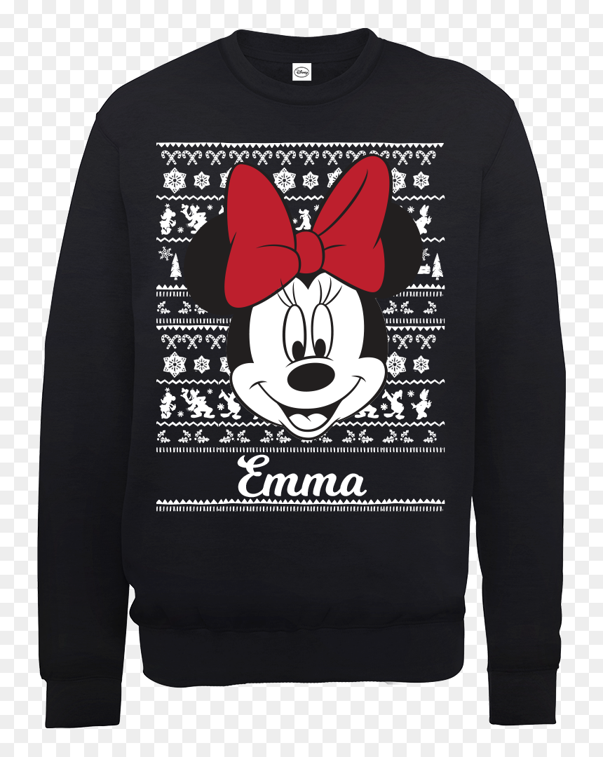 Official Mickey Mouse Womens Personalised Christmas - Star Wars The Last Jedi Pullover, HD Png Download - disney christmas png