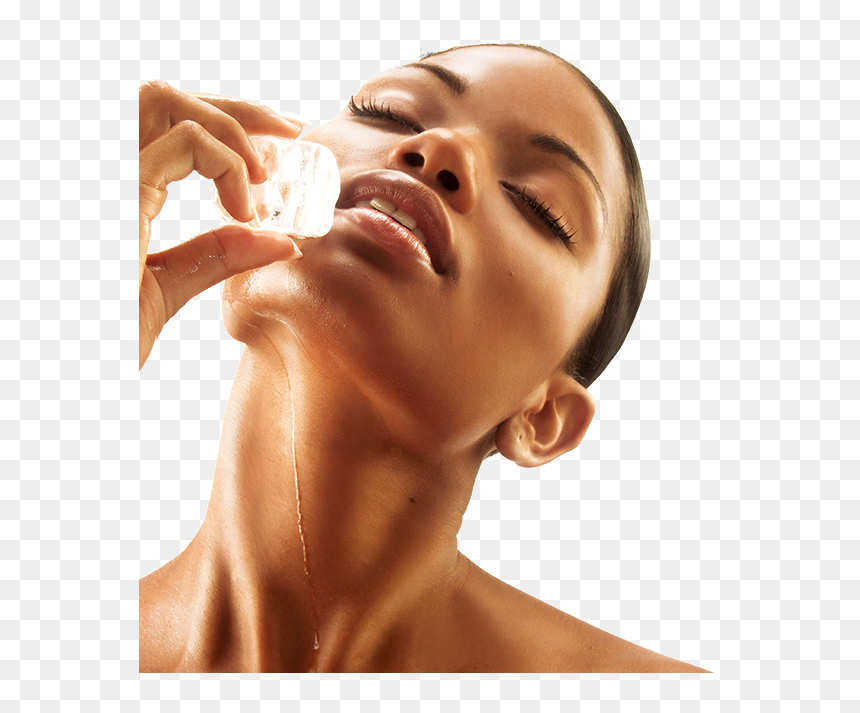 Девушка С Кубиками Льда, HD Png Download - spa facial png