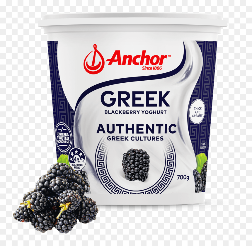 Anchor Greek Yoghurt, HD Png Download - blackberry fruit png