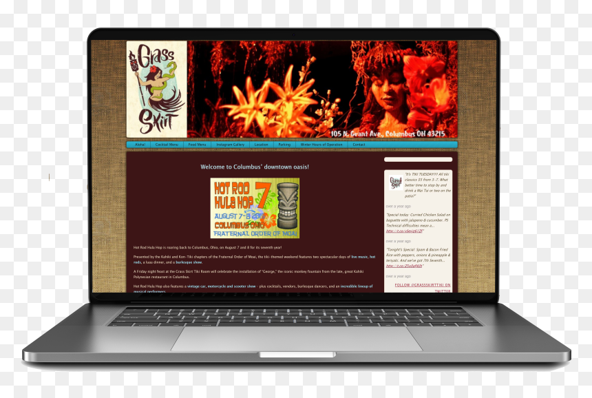 Restaurant Website Design, HD Png Download - grass skirt png