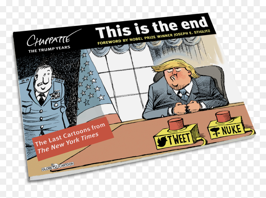 Trump Cartoon The End, HD Png Download - trump cartoon png