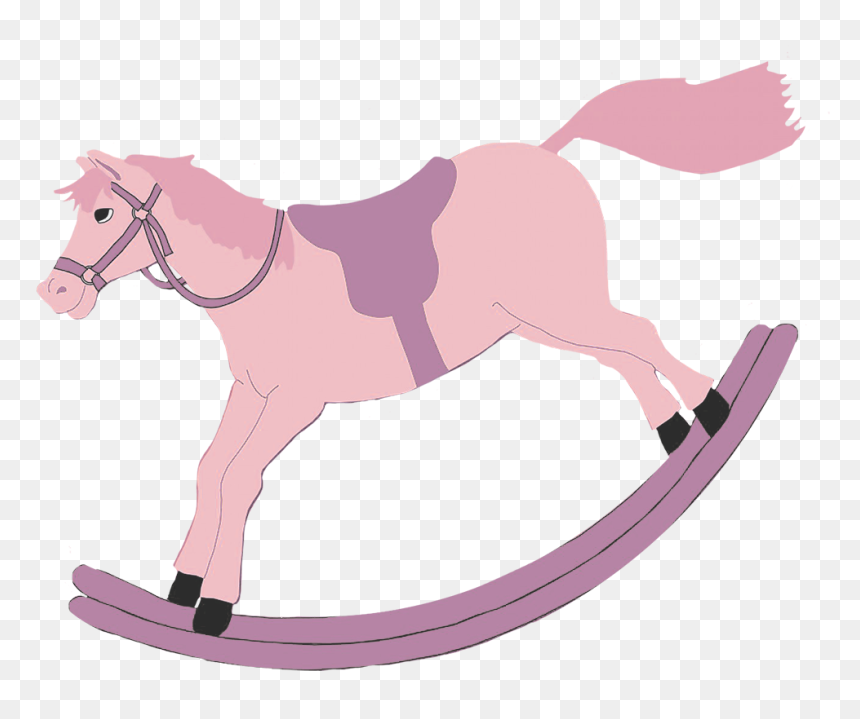 Pink Rocking Hoser Clipart - Horse For Kids Png, Transparent Png - baby horse png