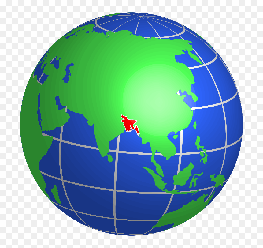 Bangladesh Globe - Bangladesh In Globe Map, HD Png Download - bangladesh png