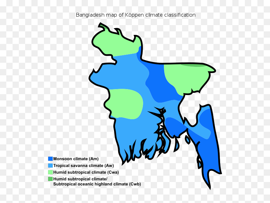 Desert Clipart Tropical Savanna - Climate Map Of Bangladesh, HD Png Download - bangladesh png
