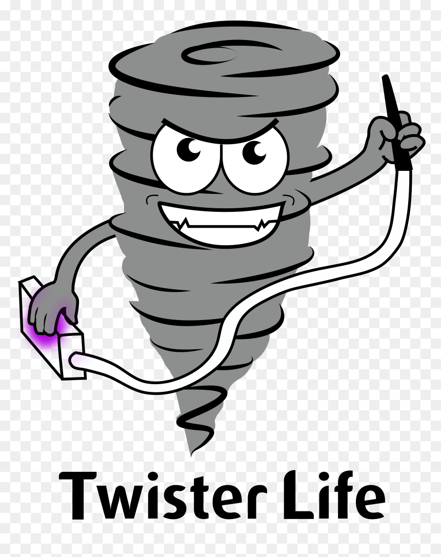 Logo And Illustrations Done For Twister Life Brand - Cartoon, HD Png Download - twister png