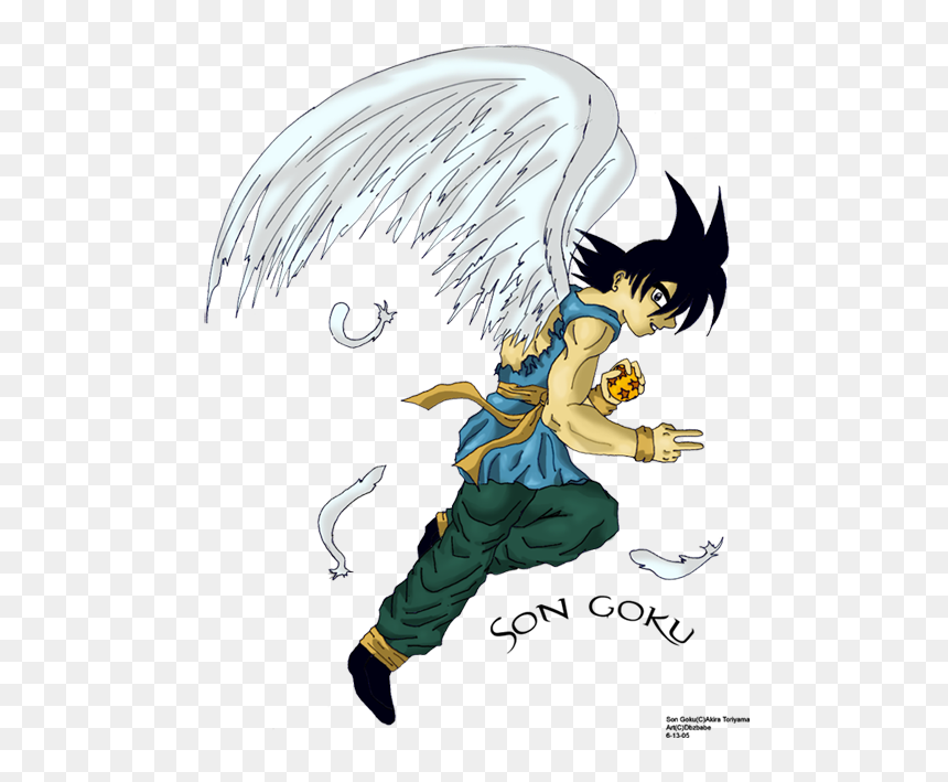 Angel Son Goku - Cartoon, HD Png Download - son goku png