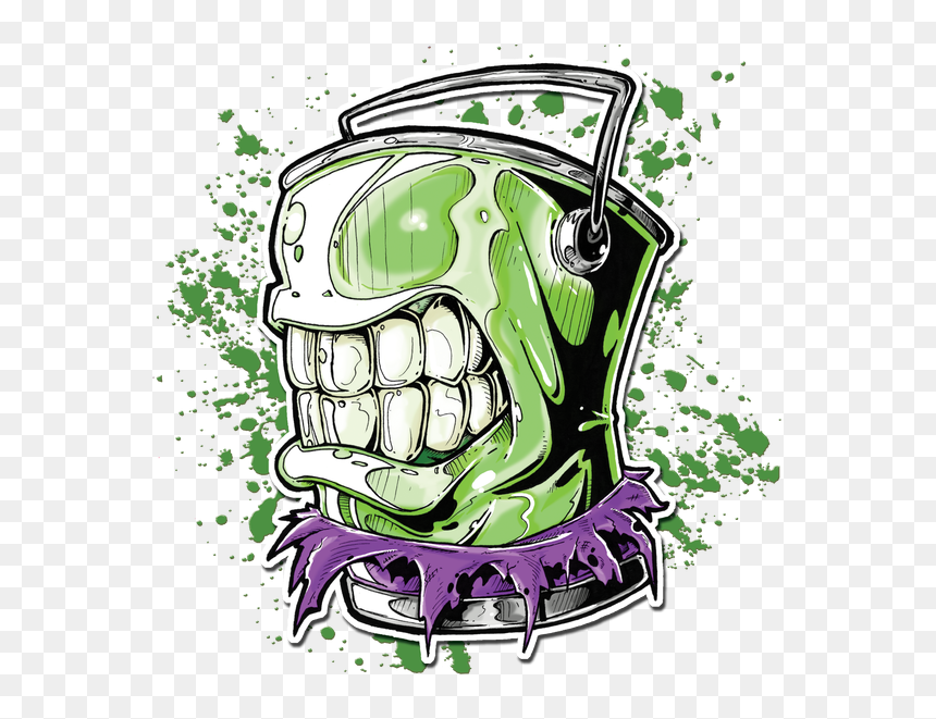 Angry Green Spray Paint Cans, Spray Painting, Graffiti - Angry Spray Paint Can Graffiti, HD Png Download - watercolor splotch png