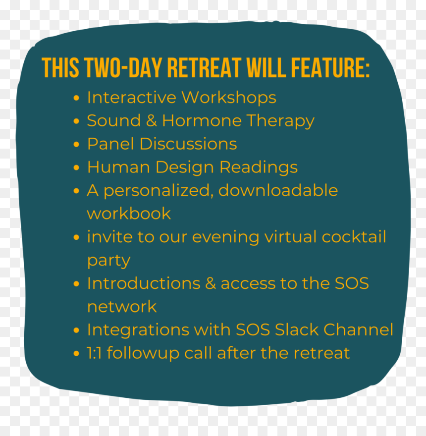 Interactive Workshopssound & Hormone Therapypanel Discussionshuman - Runaway, HD Png Download - sos png