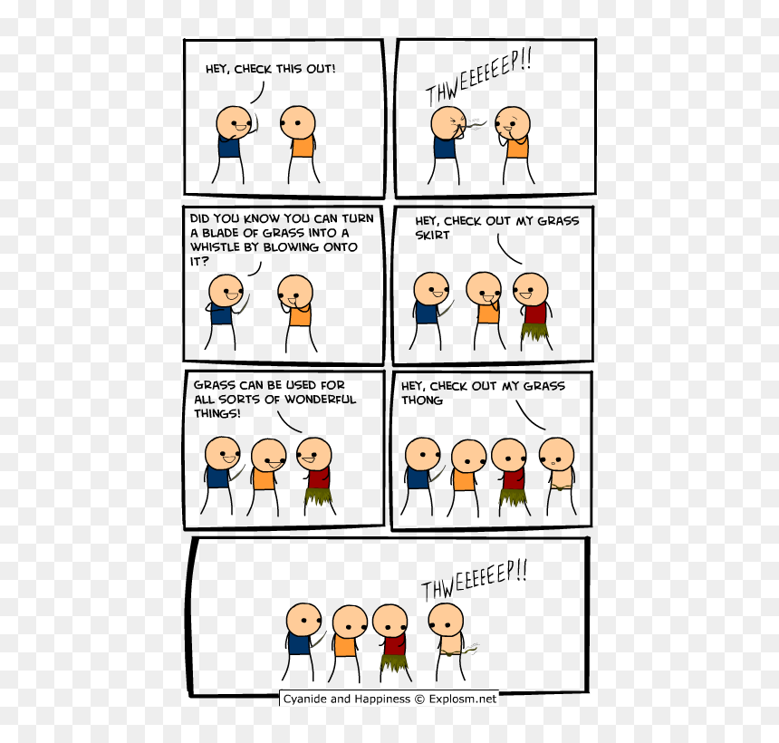 “ By Dave - Cyanide & Happiness Haha, HD Png Download - grass skirt png
