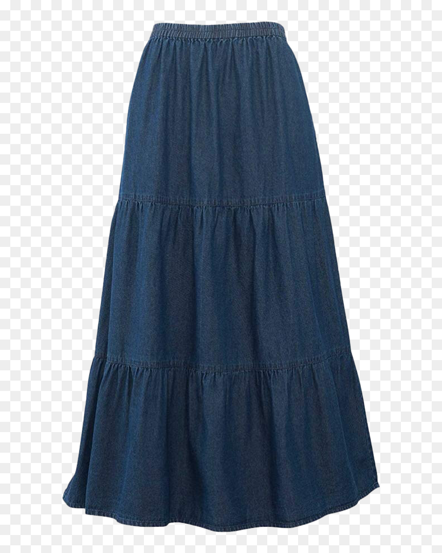 Sabrina Theresa National Crop Top & Denim Maxi Skirt - A-line, HD Png Download - grass skirt png