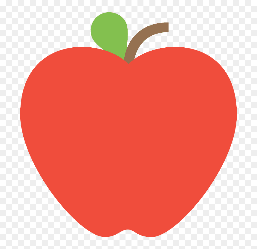 Red Apple Emoji Clipart - Emoji De Una Manzana, HD Png Download - fruit emoji png