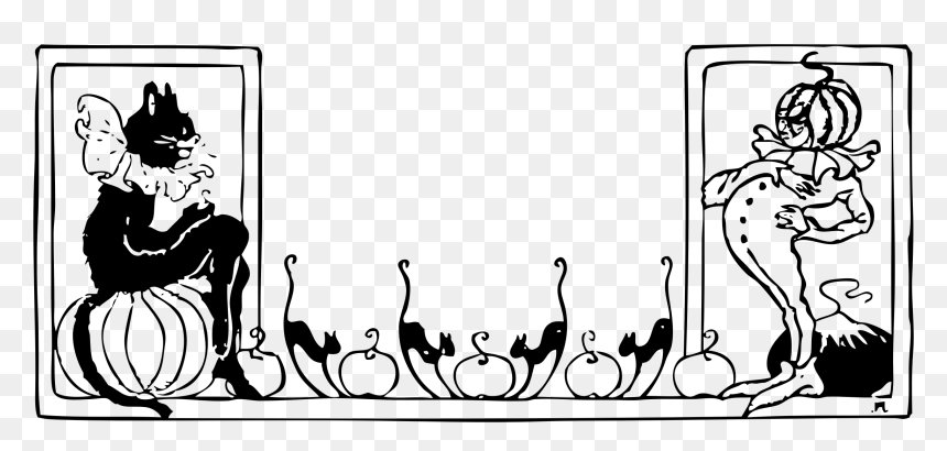 Black Cat & Pumpkin Clip Arts - Black Cat Clip Art, HD Png Download - white pumpkin png