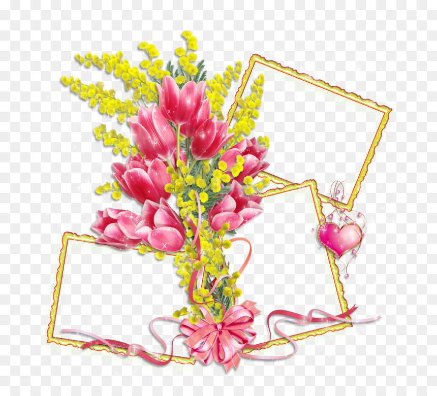 Mimosa Frames Clipart , Png Download - Фон 8 Марта Для Фотошопа, Transparent Png - mimosas png