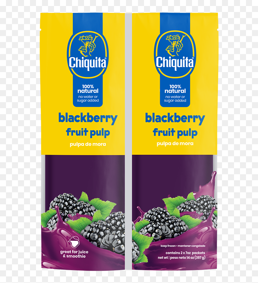 Pulpa Natural De Mora 14 Onz Chiquita, HD Png Download - blackberry fruit png
