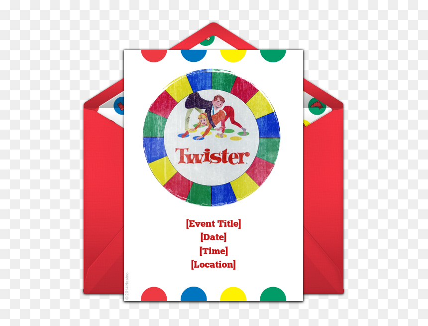 Retro Theme Kitty Party Invitation, HD Png Download - twister png